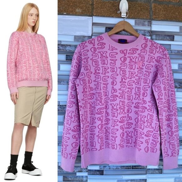 Marc Jacobs Sweaters - Marc Jacobs Pink Heaven By Marc Jacobs Scribblez Sweater XS